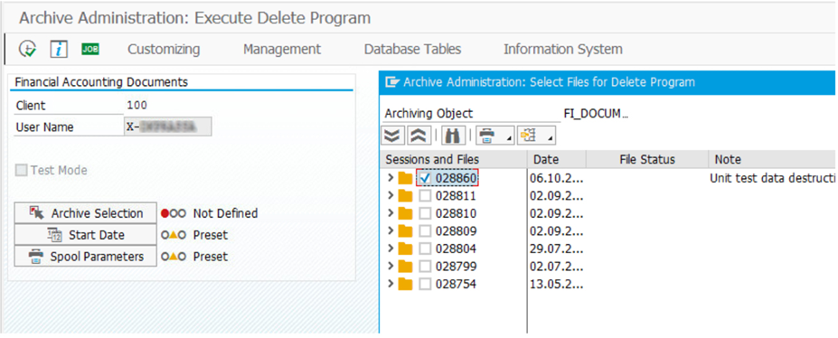 How to destruct data and documents with different retention periods in SAP ILM