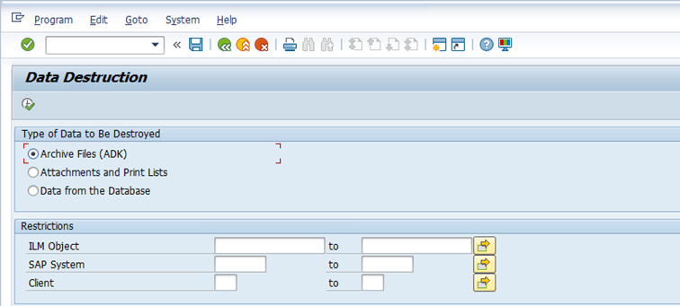 How to destruct data and documents with different retention periods in SAP ILM